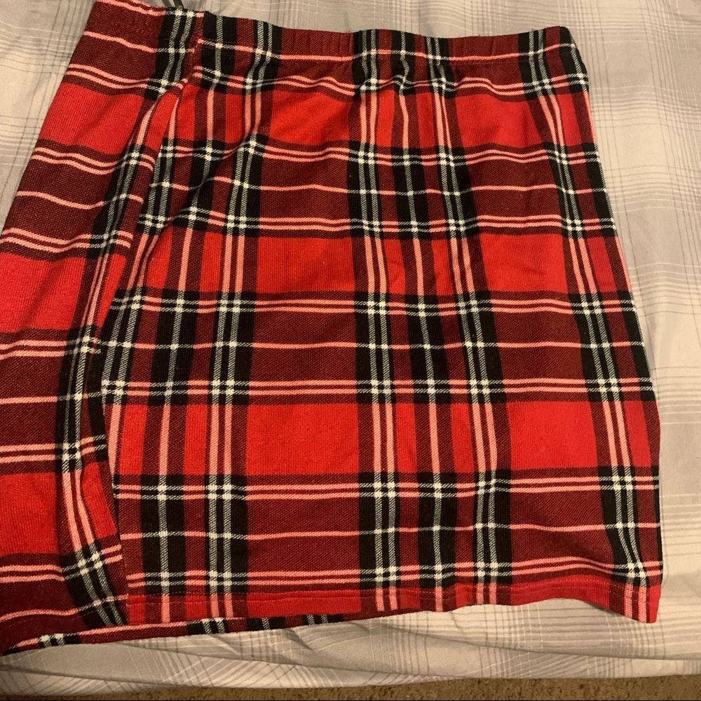 Red Plaid Skirt